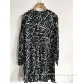 Black Print Dress For Ladies